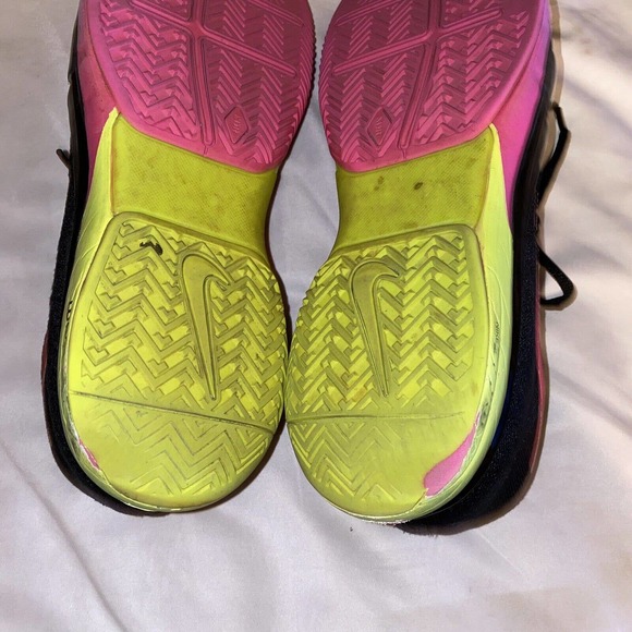 Nike Zoom Vapor RF Roger Federer‎ FlyKnit Sneakers Men Size 10 Black Blast-Volt - Picture 7 of 9